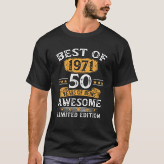 50 år gammal gåva bästa av 1971 års Begränsada utg T Shirt