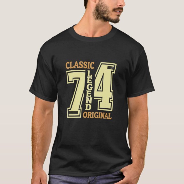 50 år gammal klassisk 1974, förklaring original 50 t shirt (Framsida)