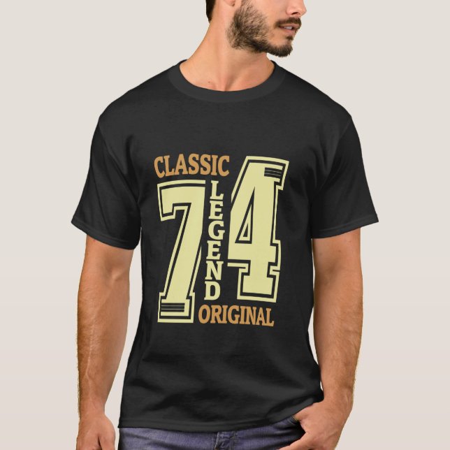 50 år gammal klassisk 1974, förklaring original 50 t shirt (Framsida)