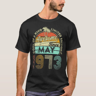 50 år gammal maj 1973, 50:e födelsedagen t shirt