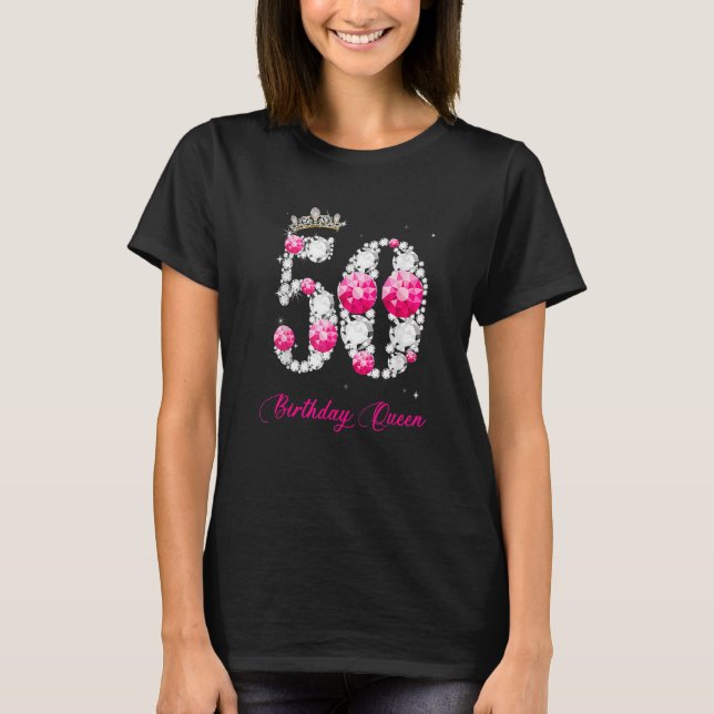 50 år gammal min 50:e födelsedag drottning Diamond T Shirt (Framsida)