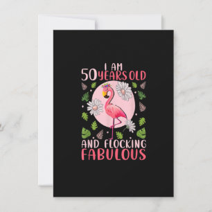 50 år gammal och flockande väv - Flamingo Kärlek Inbjudningar