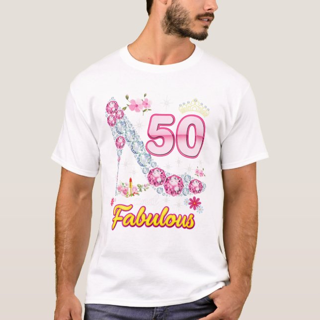 50 år gammal och uppmjukande 50:e t shirt (Framsida)