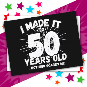 50 år gammal sarkastisk meme rolig 50-årsdag vykort
