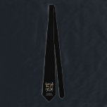 50 år gammal svart och guld slips<br><div class="desc">Modern glitter svart och guld 50-årsgåva. En del av en elegant snyggt-samling.</div>