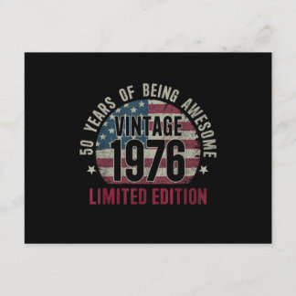50 år gammal Vintage 1976 50-årsdag Limited Ed Tilläggskort