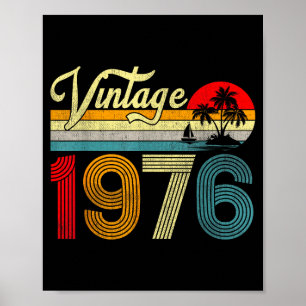 50 år gammal Vintage 1976 50-årsdag män kvinnor Poster