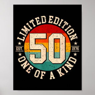 50 år gammal vintage 1976 limited edition 50-årsju poster