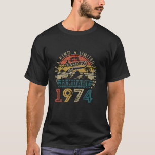 50 år gammal Vintage januari 1974 gjord 1974 50 to T Shirt