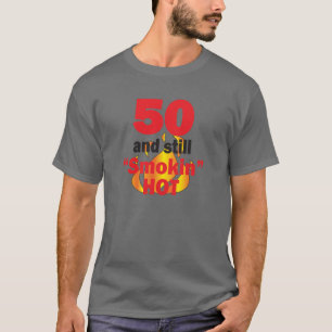 50 år hoade gammala och stilla Smokin - den 50th Tee Shirt