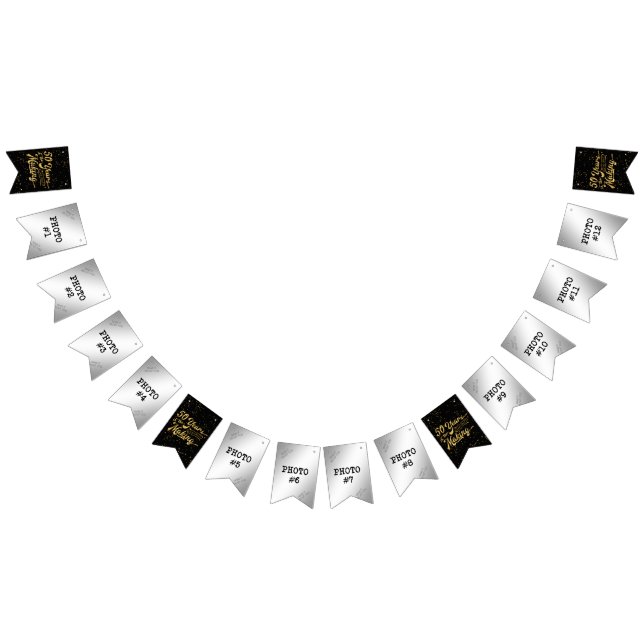 50 år i Skapar - födelsedag eller Anniv. Foto Vimplar (Alla)