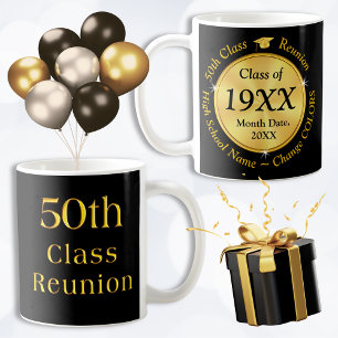 50 år klass Reunion Souvenirs. Byt FÄRG, Kaffemugg