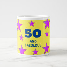 50 år och fantastisk Gult Stars Birthday