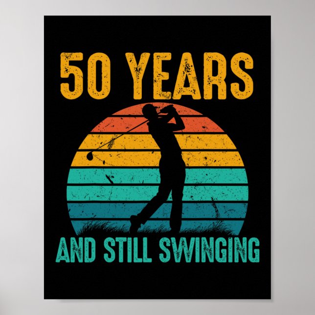 50 år och fortfarande simmar gulf 50:e födseln poster (Framsidan)