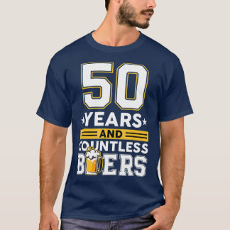 50 år och oräkneliga Öl Funny Birthday T Shirt