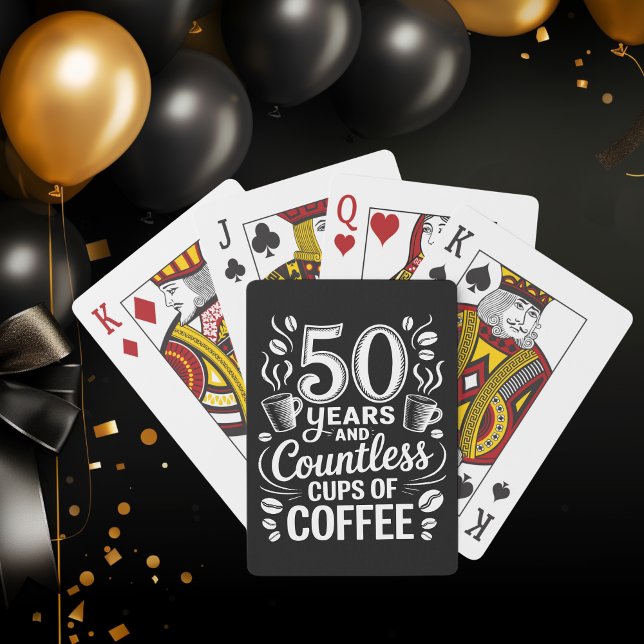 50 år och otaliga koppar kaffe  casinokort (Skapare uppladdad)