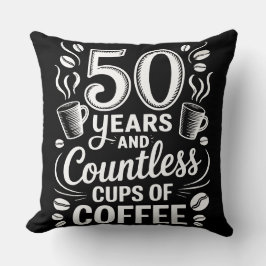 50 år och otaliga koppar kaffe kudde