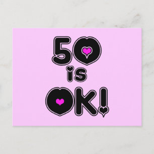 50 är OK Birthday Vykort
