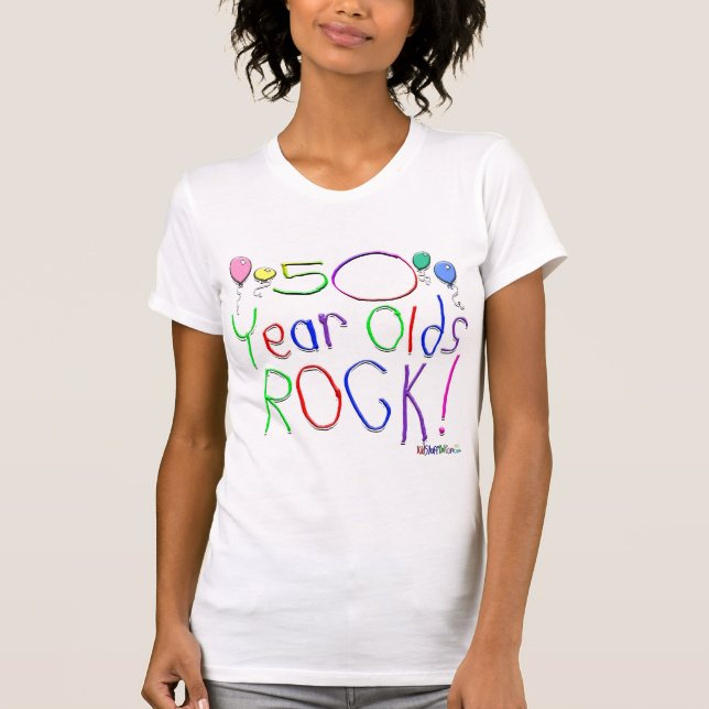50 år - oldssten! tee shirt (Framsida)
