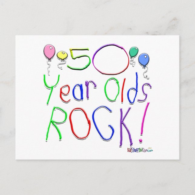 50 år - oldssten! vykort (Framsida)