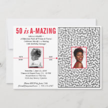 50 är Roligt Modern Maze Design, Anpassningsbar Ph