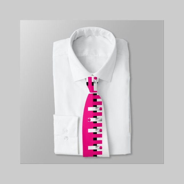 50 år & skål Elegant på kaffemugg (Level up your office style! This bold pink and white geometric tie adds a modern, artistic pop.)