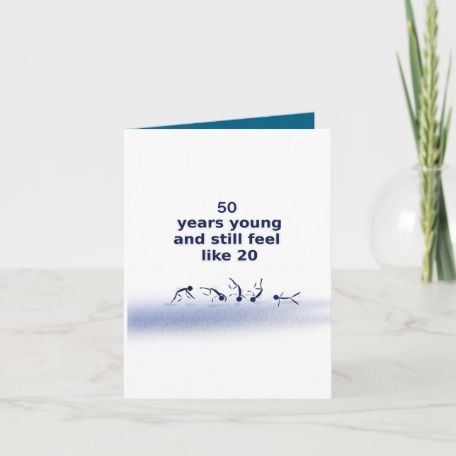 50 år ung födelsedagsflicka kort (Framsida)