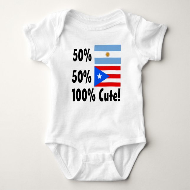50% argentinare 50% Puerto gulliga Rican 100% T-shirt (Framsida)