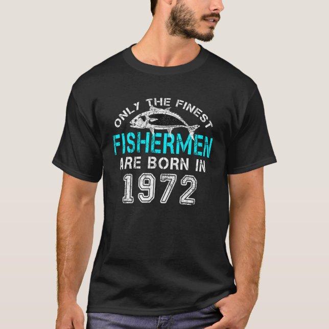 50-årig fiskedag född 1972 50 t shirt (Framsida)