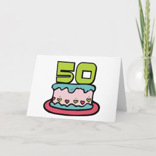 50-årig födelsedagskaka kort