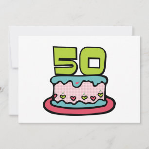 50-årig födelsedagskaka kort