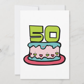 50-årig födelsedagskaka kort