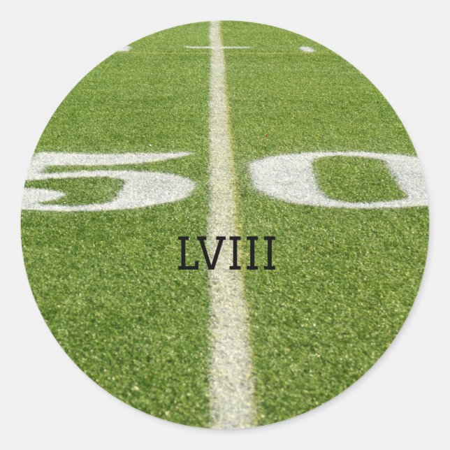 50-årig fotboll Fält Runt Klistermärke (Framsida)