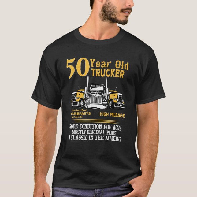 50-årig lastbilschaufför - 50:e födelsedagen - Gif T Shirt (Framsida)