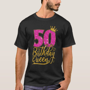 50-åriga 50:e födelsedagen drottningdiamant krona t shirt