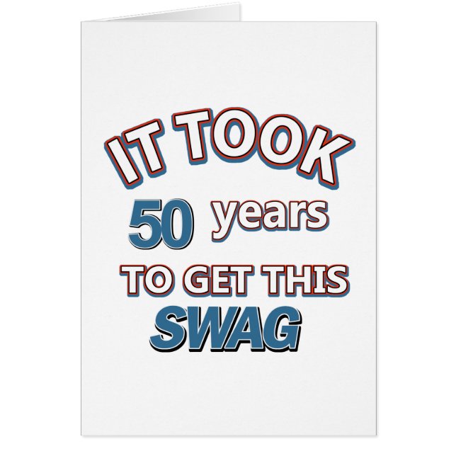 50 åriga designer hälsningskort (Framsidan)