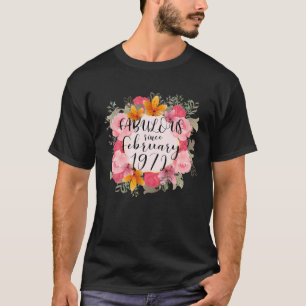50-åriga Fabulous-Lycklig februari 1972 50th Birt T Shirt