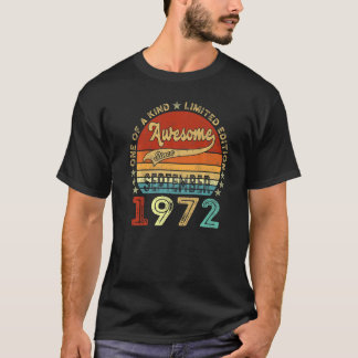 50-åriga Fantastisk sedan september 1972 50:e bir T Shirt