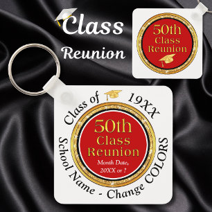 50-åriga klass Reunion Souvenirs, Change Red, Blac Nyckelring