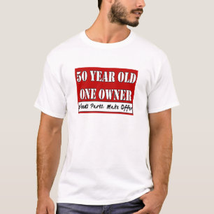 50 årigt, en ägare - behovsdelar, gör erbjudand t-shirt