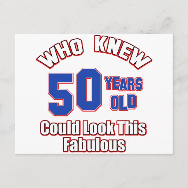 50-åring kan se fantastisk ut vykort (Framsida)
