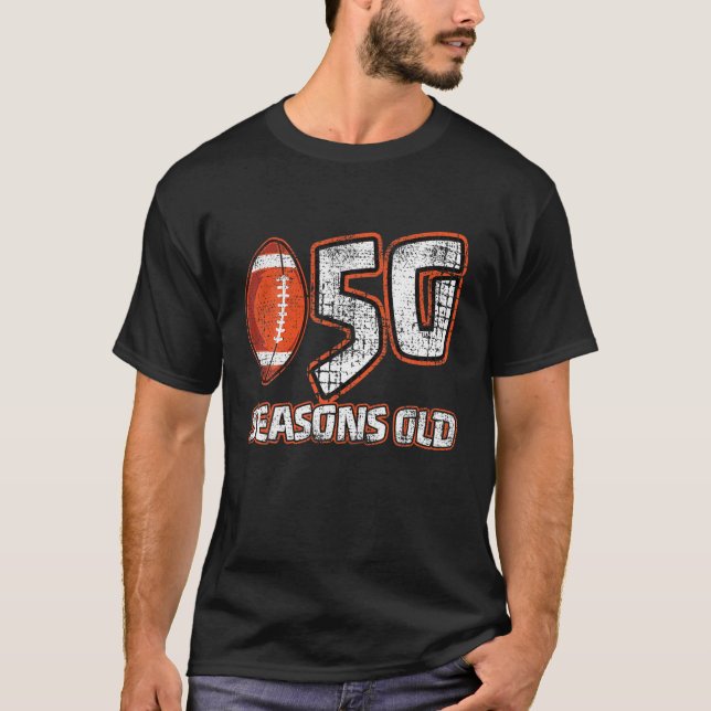 50 års 50:e fotbolls-EM Gamla fina fotboll T Shirt (Framsida)