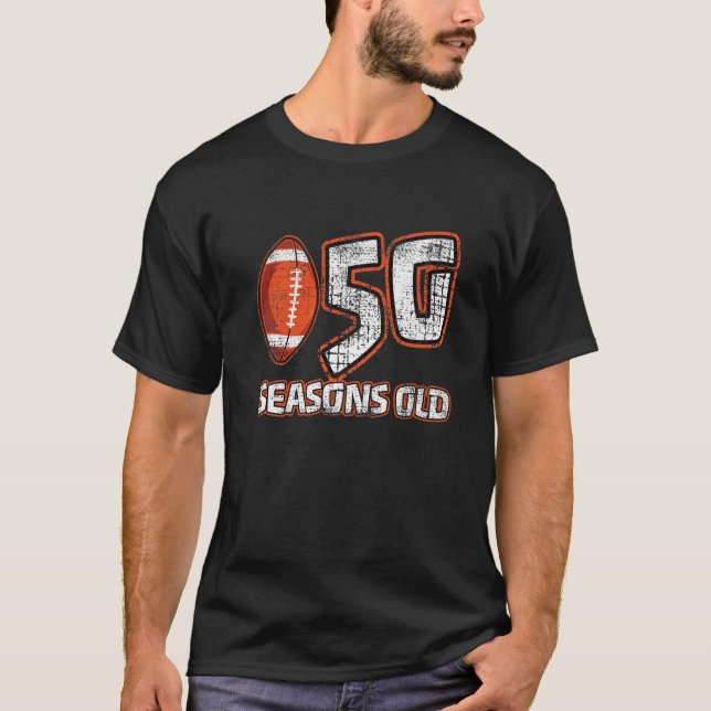 50 års 50:e fotbolls-EM Gamla fina fotboll T Shirt (Framsida)