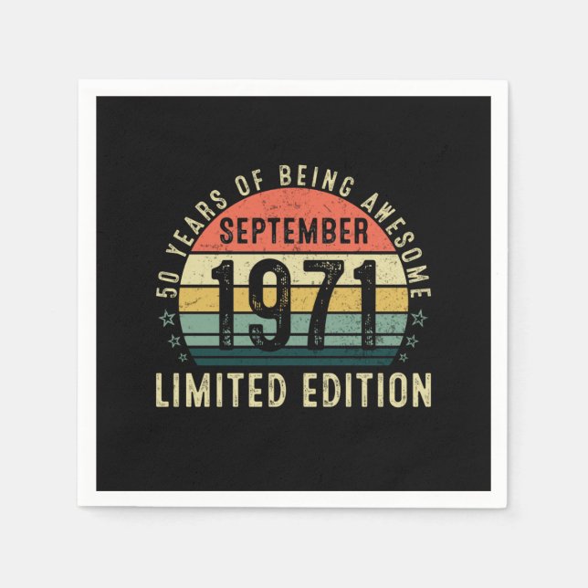 50 års ålder som Fantastisk-födelsedag Pappersservett (Framsidan)