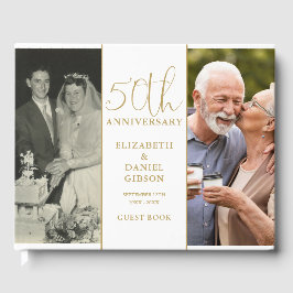 50-års bröllops guldjubileum 2 bilder gästböcker