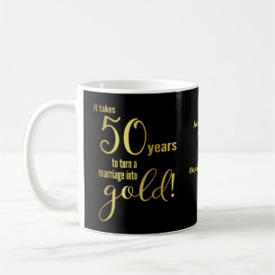 50-års bröllopsdag kaffemugg