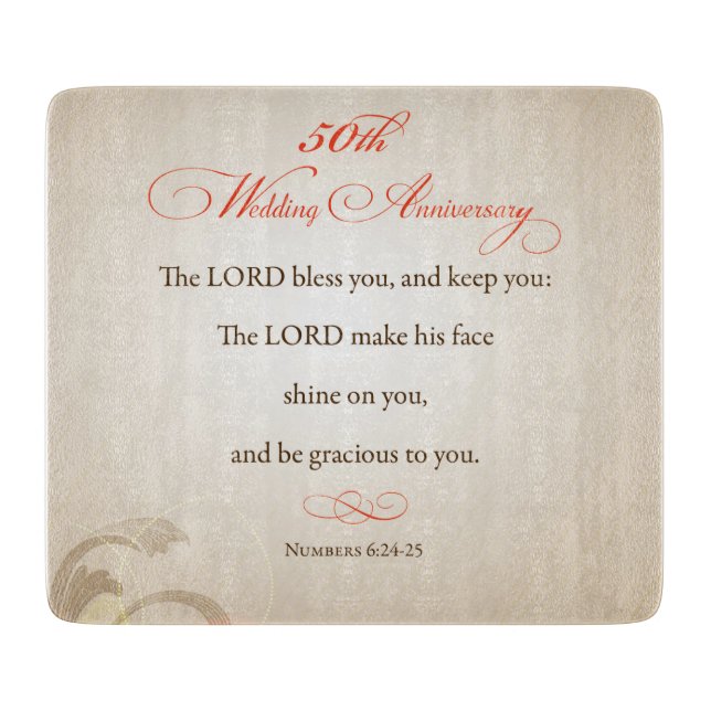 50-års bröllopsdag, religiös Gud välsigne (Framsidan)