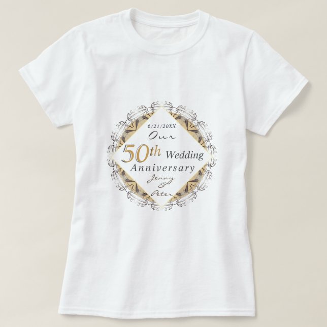 50-års bröllopsdag t shirt (Design framsida)