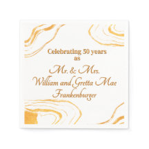 50-års bröllopsfest Guld och vitt