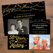 50-års bröllopsjubileum Då & Nu fotografering fest